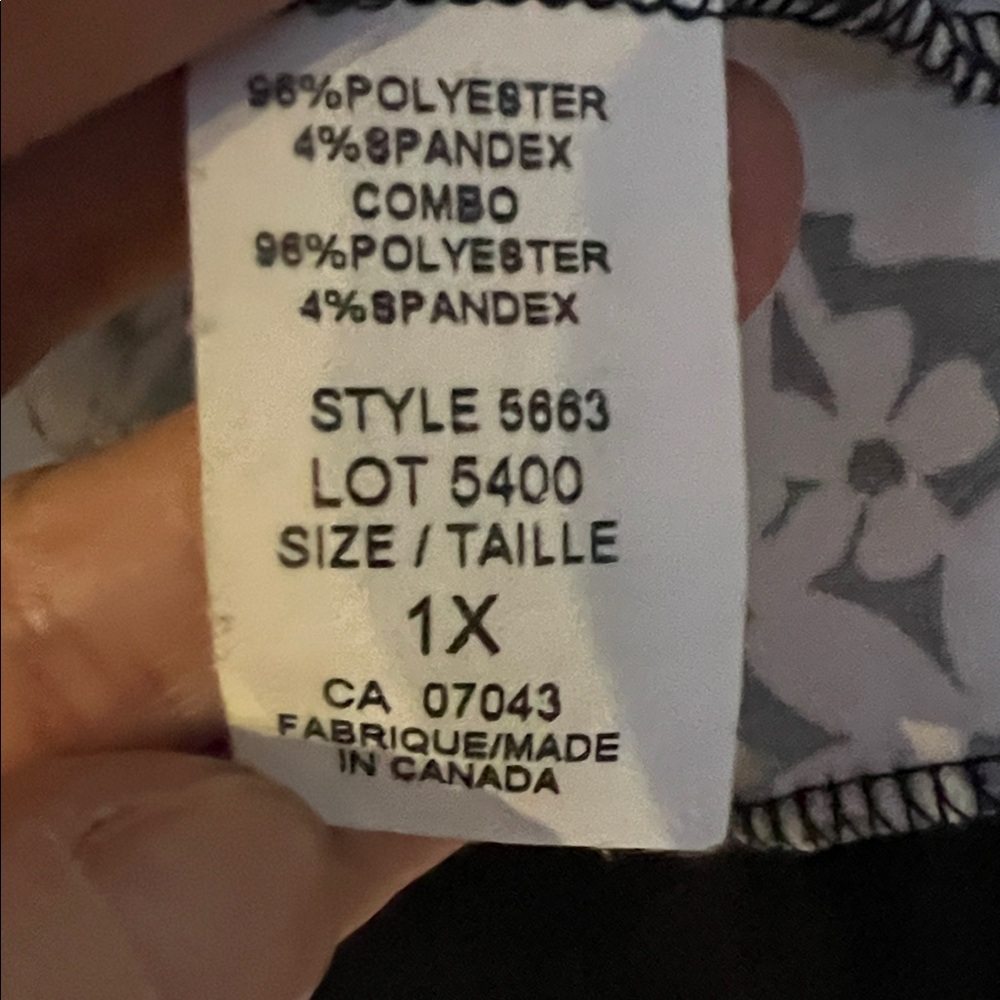 4/$20 Mandee Black and White Floral Tank Top - Picture 3 of 4